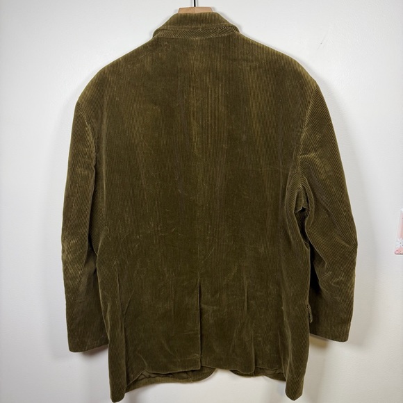 SOLD — Vintage Polo Ralph Lauren XL Olive Corduroy Blazer Coat Academia 90s - Picture 5 of 9